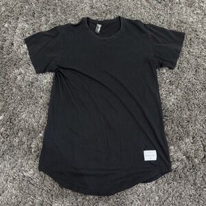 Stheart Men’s Longline Basic T-Shirt in Black, Size M